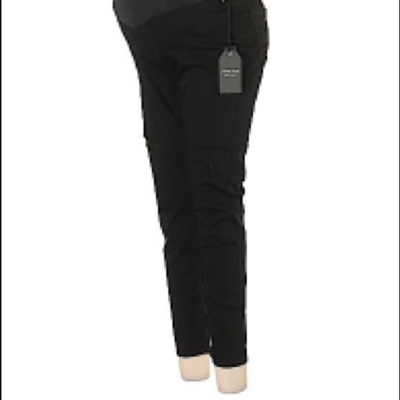 Just Black Denim - Just Black Maternity Distressed Skinny Jeans Cotton with Belly Band size Large